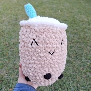 Handmade Milk Tea Boba Crocheted Plushie